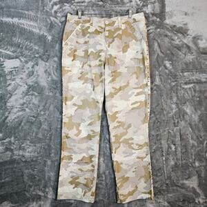 Boston Proper Pants Womens 14 Gold Camo Studded Gorpcore
